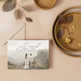 Faire-part Minimaliste moderne marié 2 Mariage photo