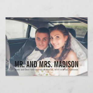 Faire-part minimaliste moderne - Noir