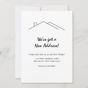 Faire-part Minimaliste moderne Nous avons une nouvelle adress