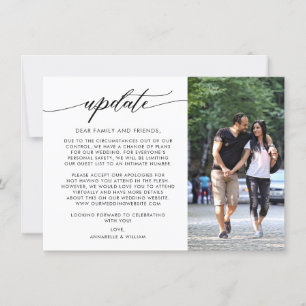 Faire-part Mise à jour mariage Photo Mariage plus petit