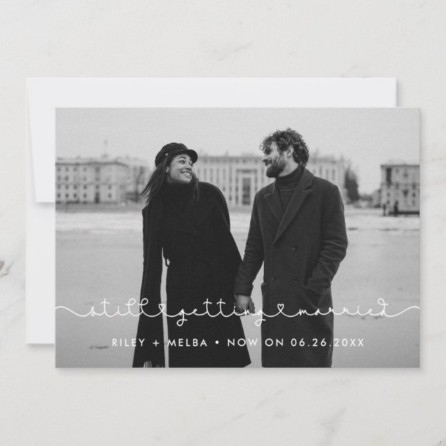 Faire-part Mise à jour simple et mignonne de mariage toujours (Devant)