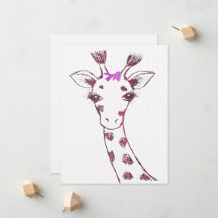 Faire-part Mme Giraffe Cute Sarcastic Design