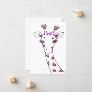 Faire-part Mme Giraffe Cute Sarcastic Design