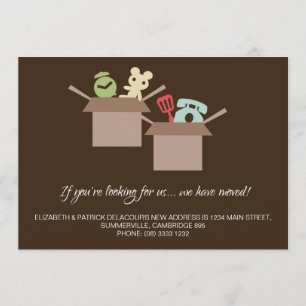 Faire-part mobile Brown de boîtes en carton