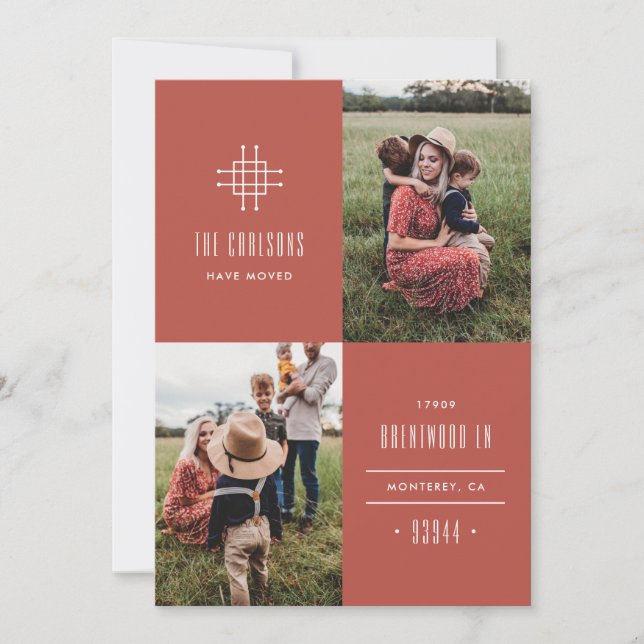 Faire-part mobile de Grille - Rouge (Devant)