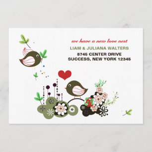 Faire-part mobile de nid d'amour