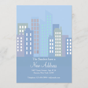 Faire-part mobile de vue de ville