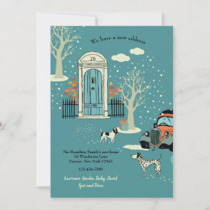 Faire-part mobile d'entrée principale d'hiver