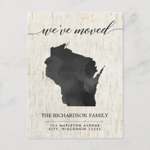 Faire-part mobile, état du Wisconsin rustique