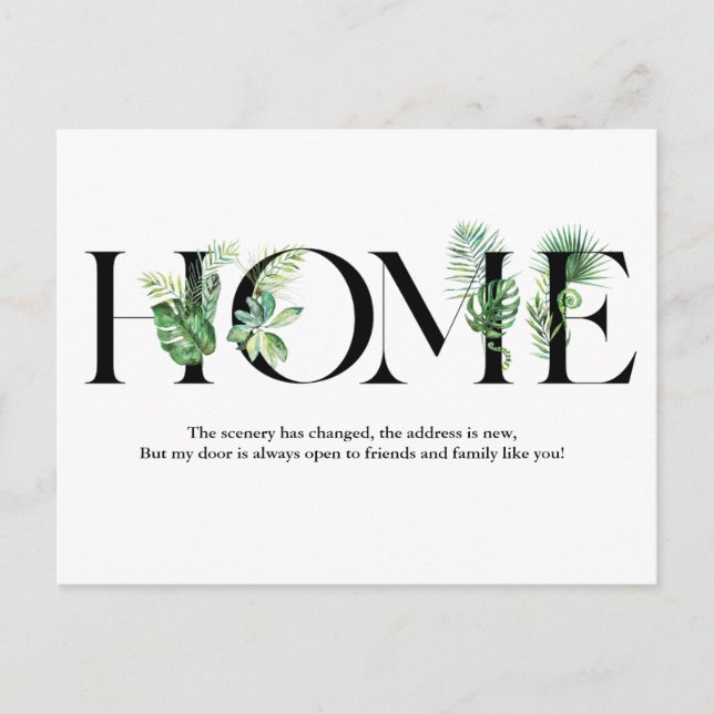 Faire-part mobile j'ai déplacé la carte postale (Devant)