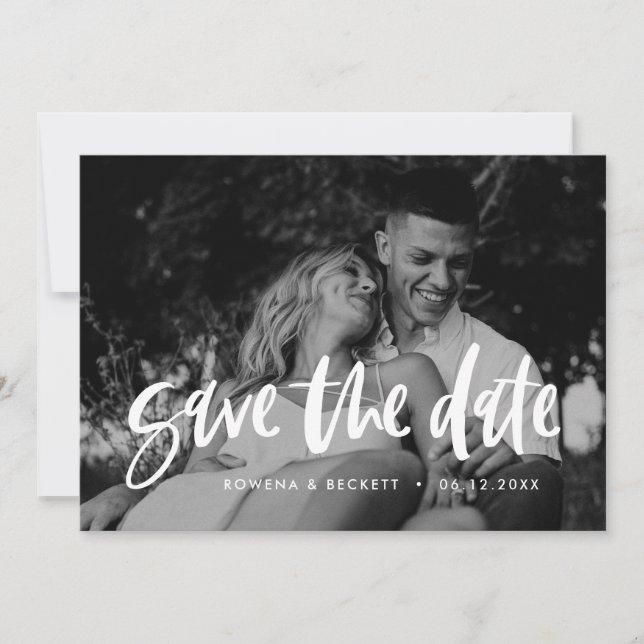 Faire-part Modern elegant photo Save the Date (Devant)