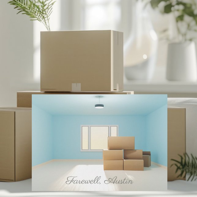 Faire-part Modern Farewell City New Home Adresse Chambre Démé (Créateur téléchargé)