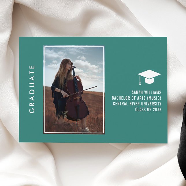 Faire-part Modern Minimal Chic Graduation Announcement Card (Créateur téléchargé)