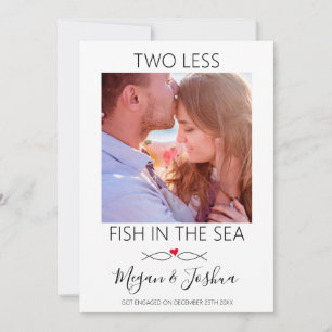 Faire-part Modern Photo   Deux Poissons de Moins Dans La Mer 