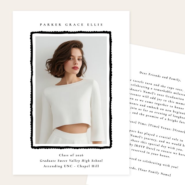 Faire-part Modern Photo Graduation Announcement Class of 2026 (Créateur téléchargé)