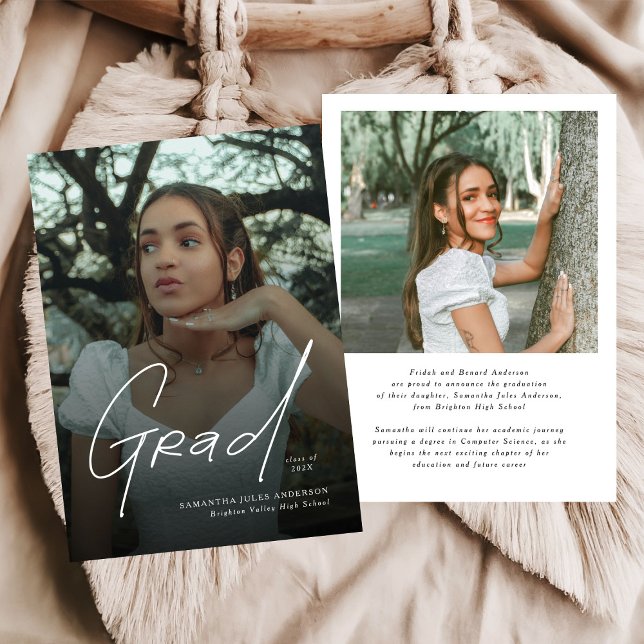 Faire-part Modern Photo High School Graduation Announcement  (Créateur téléchargé)