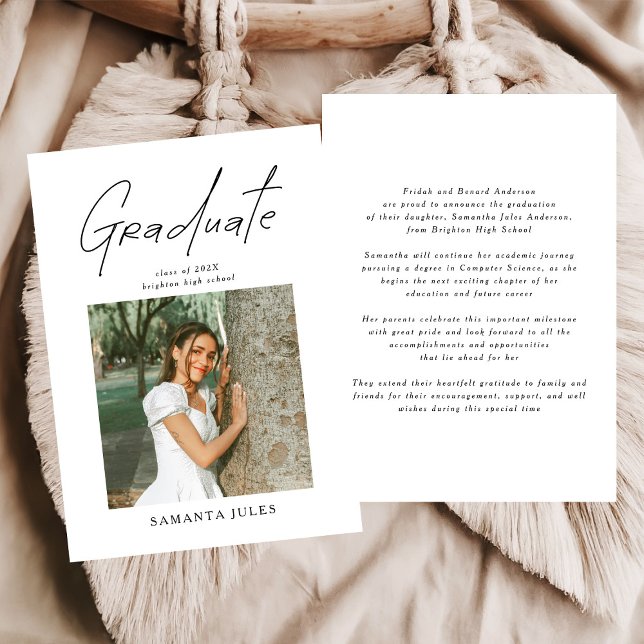 Faire-part Modern Photo High School Graduation Announcement (Créateur téléchargé)