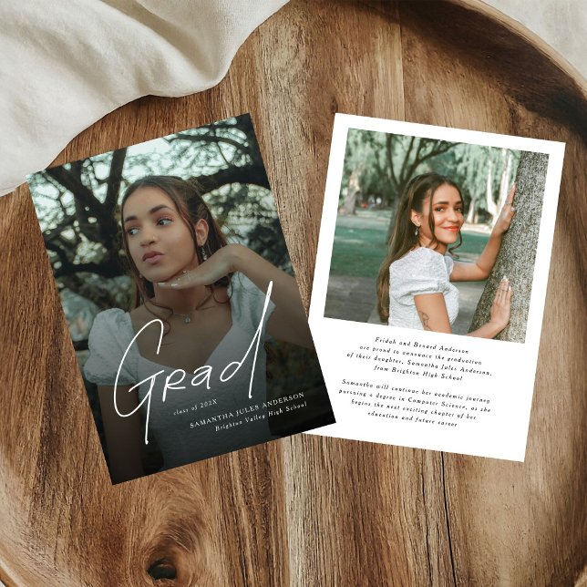 Faire-part Modern Photo High School Graduation Announcement  (Créateur téléchargé)