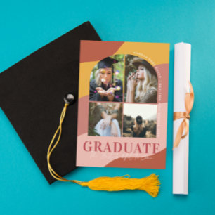 Faire-part Modern Waves Simple Arched Graduation 4 Photo