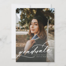 Moderne Calligraphie Photo Graduation Verticale
