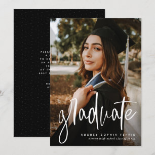 Faire-part moderne de graduation en photo