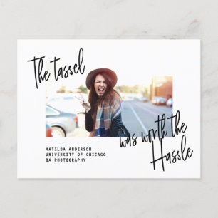 Faire-part moderne de la photo d'études supérieure