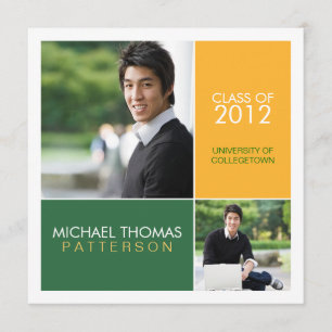 Faire-part moderne d'obtention du diplôme