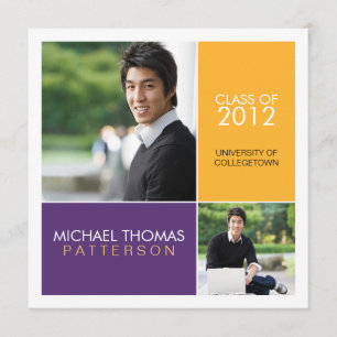 Faire-part moderne d'obtention du diplôme