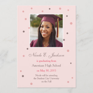 Faire-part moderne d'obtention du diplôme de