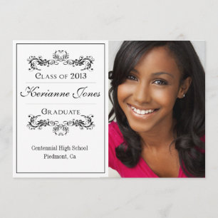 Faire-part moderne d'obtention du diplôme de photo