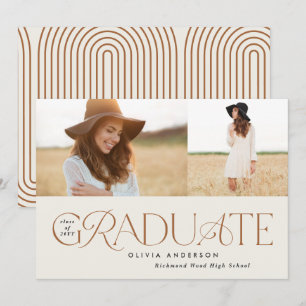 Faire-part Moderne en terre cuite géométrique 2 graduation ph