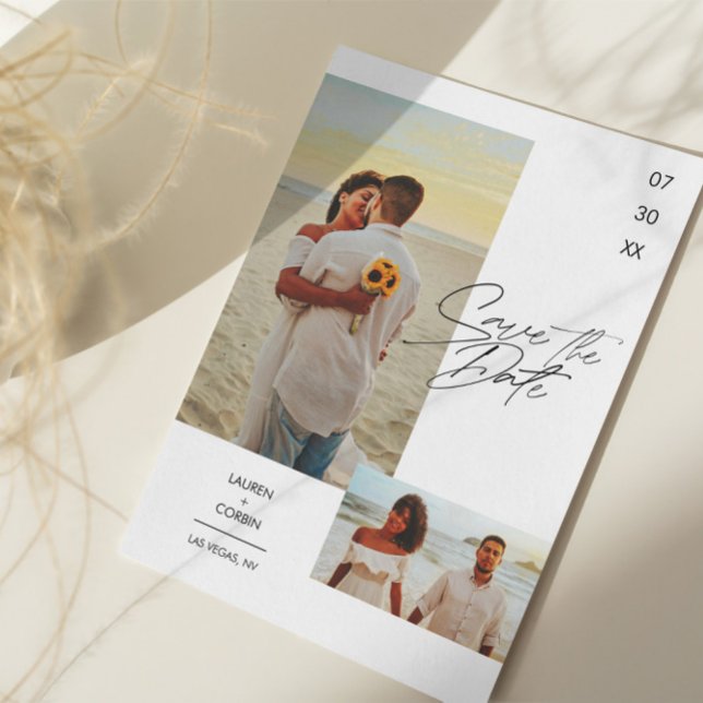 Faire-Part Moderne et Simple de Photo de Sauvegard (Créateur téléchargé)