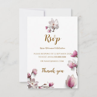 Faire-part Moderne Floral de Retraite d'une Infirm