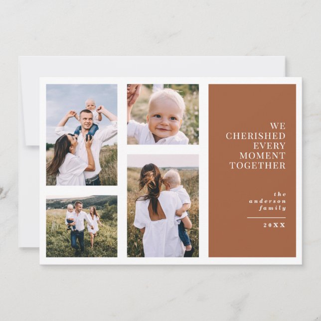 Faire-part Moderne, graphique remerciant noël multi photo (Devant)
