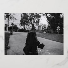 Faire-part moderne Gras Graduation Pressé