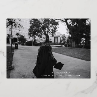 Faire-part moderne Gras Graduation Pressé