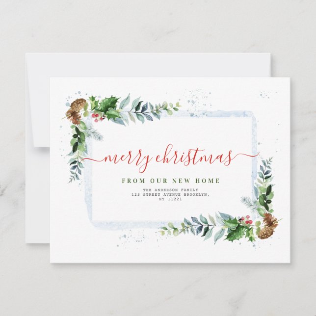 Faire-part moderne Joyeux Noël en mouvement (Devant)