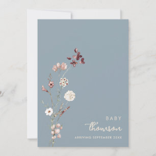 Faire-part Moderne minimaliste Grossesse florale