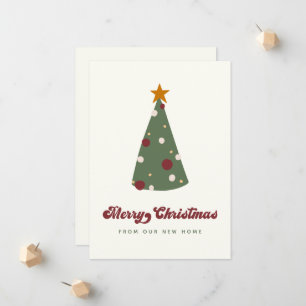 Faire-part Moderne Nous Avons Déménagé Arbre de Noël Vacances