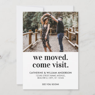 Faire-part Moderne Nous avons déménagé Venez visiter Photo Ty
