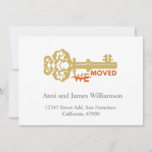 Faire-part Moderne Nous Avons Déplacé La Clé Déménagement