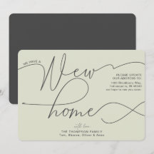 Moderne Nouveau Accueil Calligraphie Pale Green Mo