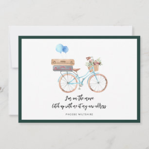 Faire-part Moderne Script Chic Aquarelle Moving