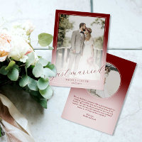 Moderne Script Rouge 2-Photos Mariage Mariés