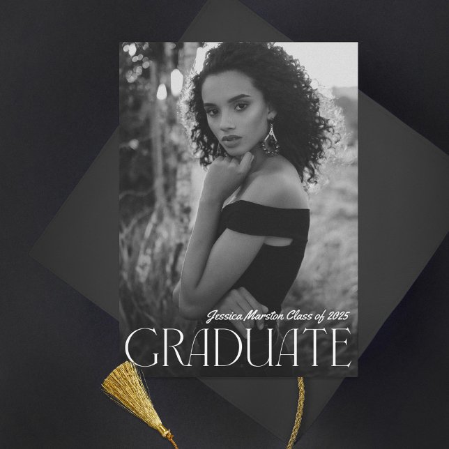 Faire-part Moderne Simplicité Photo Graduation (Créateur téléchargé)