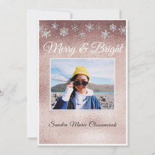 Faire-part ModerneUn Rose minimaliste moderne Noël d'or