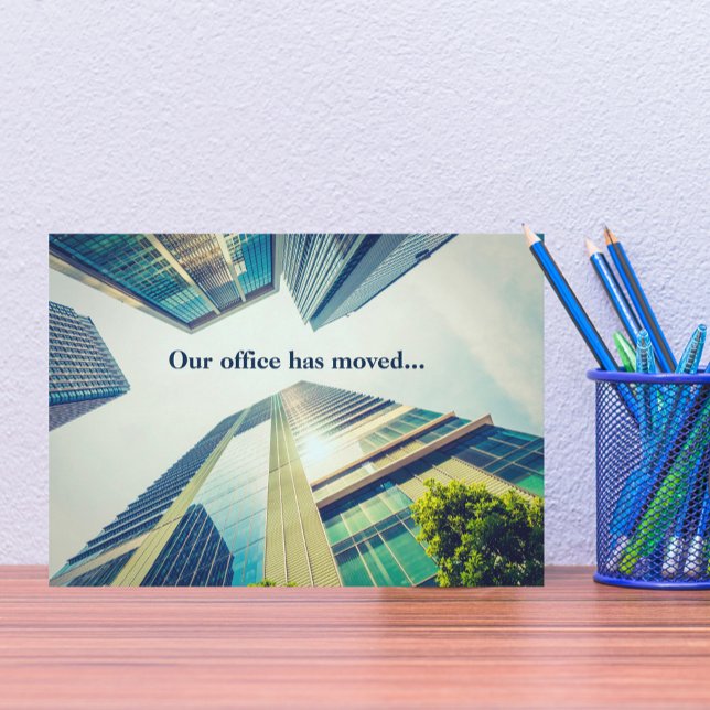 Faire-part Modernisation du bâtiment de bureau Changement d'a (Créateur téléchargé)