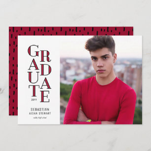 Faire-part moderniste de la Red Graduation