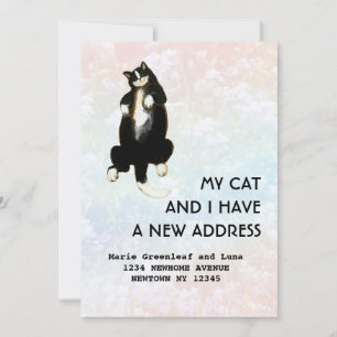Faire-part Moi et mon chat avons déménagé Annonce