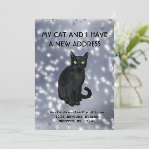 Faire-part Moi et mon chat avons déménagé Annonce